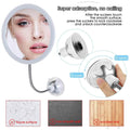 Vanity Mirror 10-Times Magnifying LED Lighted Make-up Swivel Suction Cup Compact Folding by DailySale