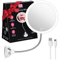 Vanity Mirror 10-Times Magnifying LED Lighted Make-up Swivel Suction Cup Compact Folding by DailySale
