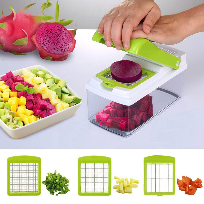 Vegetable Slicer Set with 3 Blades Stainless Steel Food Chopper by DailySale