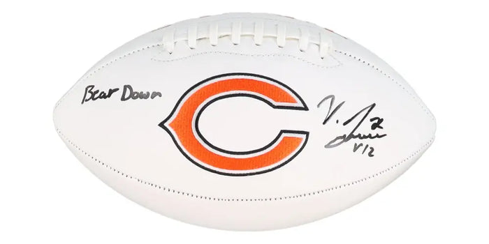 Velus Jones Jr. Signed Bears Logo Football Inscribed "Bear Down" (JSA) by Price Is Right Miami