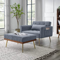 Velvet Recliner Sofa Chair with Adjustable Backrest and 2 Side Pocket by DailySale