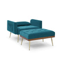Velvet Recliner Sofa Chair with Adjustable Backrest and 2 Side Pocket by DailySale