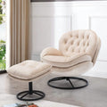 Velvet Swivel Accent Chair with Ottoman Set by DailySale