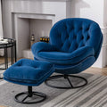 Velvet Swivel Accent Chair with Ottoman Set by DailySale