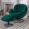 Velvet Swivel Accent Chair with Ottoman Set by DailySale