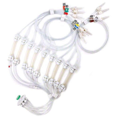 PINNACLE 9-Lead Vented Transfer Set (Case of 10) by Pasteur Pharmacy
