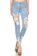 {{P1213}} Distressed Bottom Skinny Jeans {3 Colors Available} by The House of Stylez