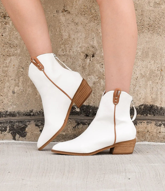 Victoria Bootie - White by Boutique 23