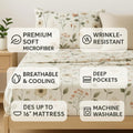 DaDalogy Enchanted Meadow Floral Microfiber Sheet Set by DaDalogy Bedding Collection