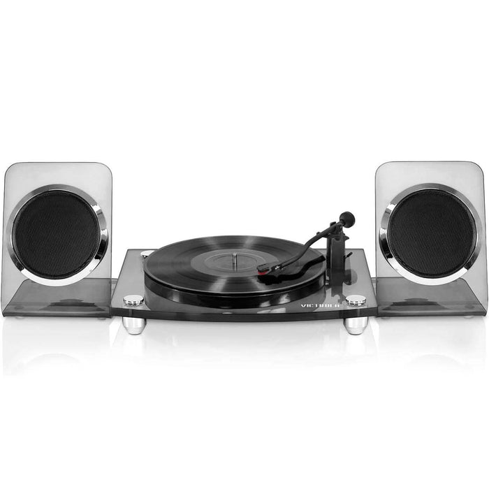 Victrola Modern Acrylic 2-Speed Bluetooth Turntable with 40-Watt Wireless Speakers (Refurbished) by DailySale