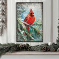 Vintage Cardinal Christmas Wall Art by Tailored Canvases