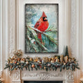 Vintage Cardinal Christmas Wall Art by Tailored Canvases