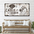 Vintage Cattle Ranch Sign by Tailored Canvases