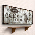 Vintage Cattle Ranch Sign by Tailored Canvases