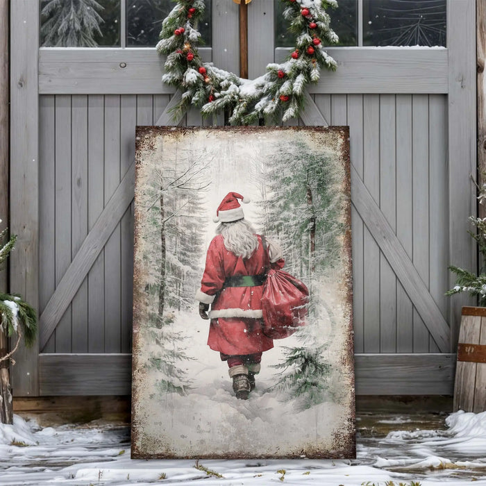 Vintage Christmas Santa Claus Wall Art V by Tailored Canvases