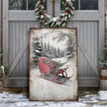 Vintage Christmas Sledge Wall Art by Tailored Canvases