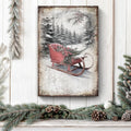 Vintage Christmas Sledge Wall Art by Tailored Canvases
