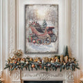 Vintage Christmas Sleigh Sled Wall Art by Tailored Canvases