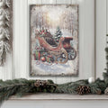 Vintage Christmas Sleigh Sled Wall Art by Tailored Canvases
