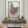 Vintage Christmas Sleigh Sled Wall Art II by Tailored Canvases