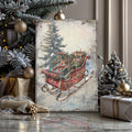 Vintage Christmas Sleigh Sled Wall Art II by Tailored Canvases