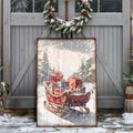 Vintage Christmas Sleigh Sled Wall Art V by Tailored Canvases