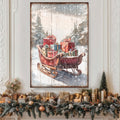 Vintage Christmas Sleigh Sled Wall Art V by Tailored Canvases