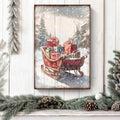 Vintage Christmas Sleigh Sled Wall Art V by Tailored Canvases
