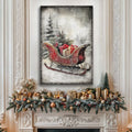 Vintage Christmas Sleigh Sled Wall Art VI by Tailored Canvases