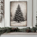 Vintage Christmas Tree Wall Art III by Tailored Canvases