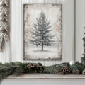 Vintage Christmas Tree Wall Art IX by Tailored Canvases