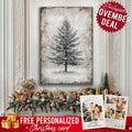Vintage Christmas Tree Wall Art with Free Personalized Christmas Card by Tailored Canvases