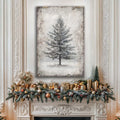 Vintage Christmas Tree Wall Art X by Tailored Canvases