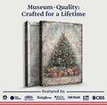 Vintage Christmas Tree With Gifts Wall Art by Tailored Canvases