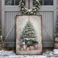 Vintage Christmas Tree With Gifts Wall Art II by Tailored Canvases