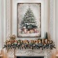 Vintage Christmas Tree With Gifts Wall Art II by Tailored Canvases
