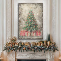 Vintage Christmas Tree With Gifts Wall Art III by Tailored Canvases