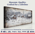 Vintage Christmas Village Luke 2:14 Scripture Sign by Tailored Canvases
