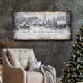 Vintage Christmas Village Luke 2:14 Scripture Sign by Tailored Canvases