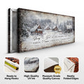 Vintage Christmas Village Luke 2:14 Scripture Sign by Tailored Canvases
