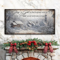 Vintage Christmas Village Luke 2:14 Scripture Sign II by Tailored Canvases