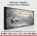 Vintage Christmas Village Luke 2:14 Scripture Sign II by Tailored Canvases