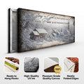 Vintage Christmas Village Luke 2:14 Scripture Sign II by Tailored Canvases