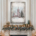 Vintage Church Christmas Wall Art by Tailored Canvases