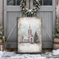 Vintage Church Christmas Wall Art by Tailored Canvases