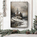 Vintage Church Christmas Wall Art II by Tailored Canvases