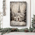 Vintage Church Christmas Wall Art IV by Tailored Canvases