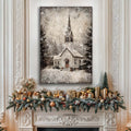 Vintage Church Christmas Wall Art IV by Tailored Canvases