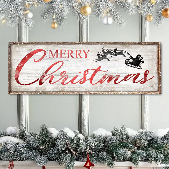 Vintage Merry Christmas Sign by Tailored Canvases