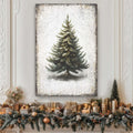 Vintage Pine Tree Christmas Wall Art by Tailored Canvases